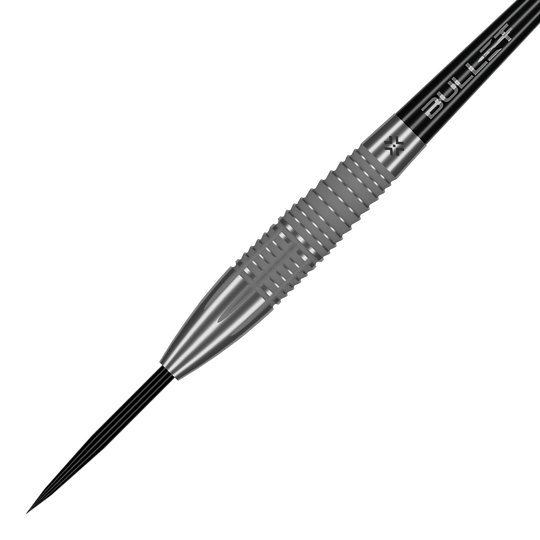 Stalowe lotki Bullet Monolith Bullet Monolith Steel Darts sind abgebildet. Das Produkt zeigt mehrere Artikel der Monolith-Reihe.