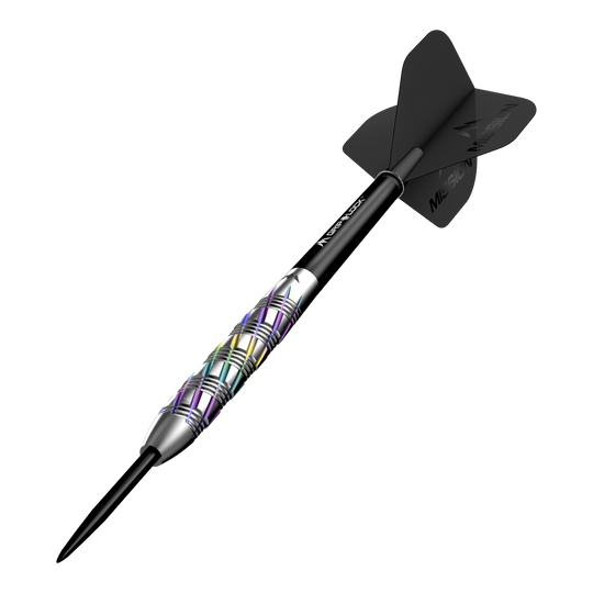 Misja Shuriken Steel Darts Mission Shuriken Steeldarts werden auf diesem Foto dargestellt. Die Steeldarts sind gut sichtbar und detailliert abgebildet.