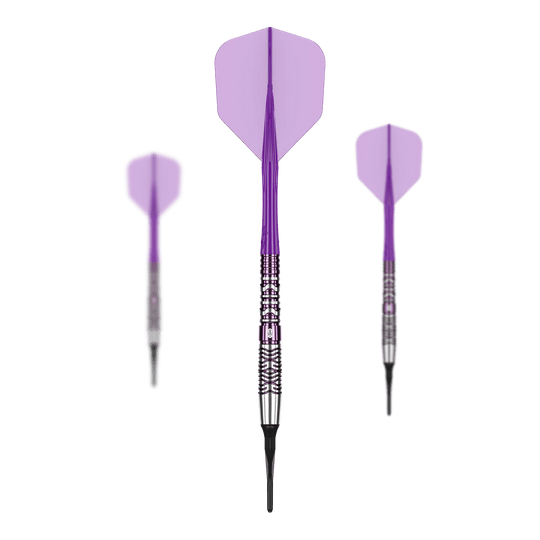 Abgebildet ist das Produkt Caliburn Awakening Ivan Softdarts - 20g. Es handelt sich um ein Set von Softdarts mit einem Gewicht von 20 Gramm.