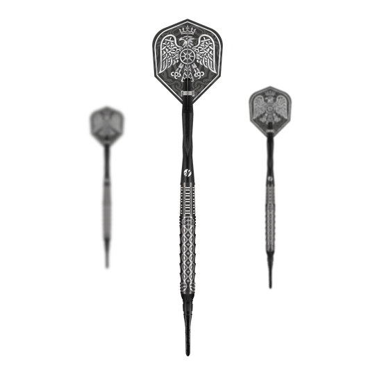 Miękkie lotki Shot Goths Wulfaz - 20g Das Bild zeigt ein Set der Shot Goths Wulfaz Softdarts - 20g. Das Set bietet alles, was für ein Softdartspiel benötigt wird.