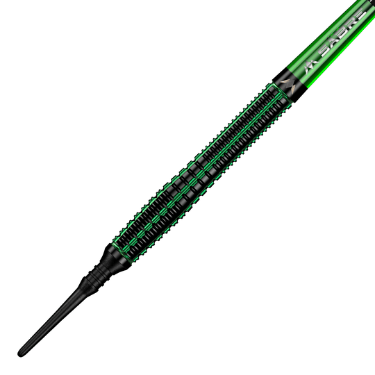 Miękkie lotki Mission Venom - 20g Mehrere Mission Venom Softdarts - 20g werden aus einer anderen Perspektive gezeigt. Die Oberfläche ist glatt.