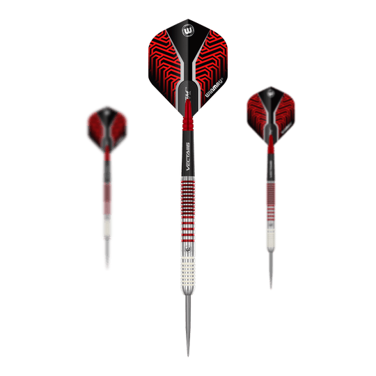 Lotki stalowe Winmau Team 360 Jack Johnson - 24g Abgebildet ist ein Set Winmau Team 360 Jack Johnson Steeldarts mit einem Gewicht von 24g. Die Pfeile sind für das Steeldartspiel geeignet.