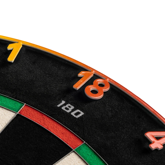 Precyzyjna stalowa tarcza do darta Endorphine 180 z pierścieniem numerycznym - Spectrum Das Precise 180 Endorphine Steeldartboard mit Nummernring - Spectrum ist ein hochwertiges Dartboard mit klar erkennbarem Zahlenring. Es eignet sich perfekt für präzises Dartspiel zu Hause oder im Verein.