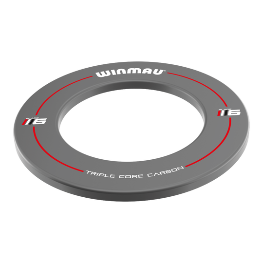Winmau Blade 6 Design Dartboard Surround - Grau Dies ist ein grauer Dartboard-Surround der Marke Winmau, Modell Blade 6. Er dient als Schutzring für die Wand rund um die Dartscheibe.