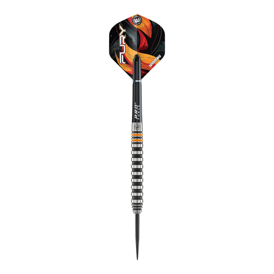 Stalowe lotki Winmau Fury - 22g Hier sieht man die Winmau Fury Steeldarts - 22g. Die Darts bieten ein ausgewogenes Wurfgefühl für Dartspieler.
