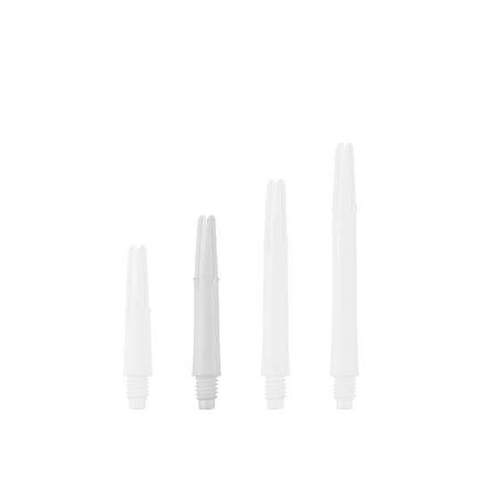 Wałki L-L-Style-Shafts blokowane proste - białe Ein einzelner L-Style L-Shafts Locked Straight - White 190 wird präsentiert. Der Schaft ist weiß und mittellang.