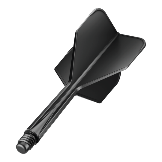 System wału lotniczego GOAT A1R No6 - czarny Das Bild zeigt das Produkt "GOAT A1R No6 Flight-Shaft-System - Schwarz". Es handelt sich um ein schwarzes Flight-Shaft-System für Darts.