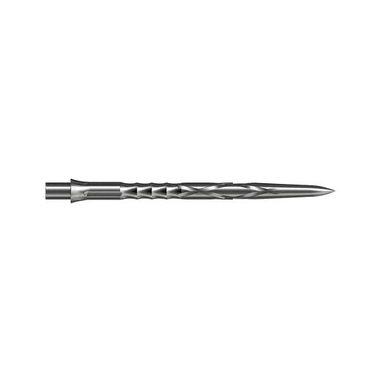 Stalowe groty do lotek Caliburn System - HAN G2 - Srebrne Gezeigt wird eine silberne Steeldartspitze Caliburn Evo System HAN G2 in 36 mm Länge. Die Spitze ist für Steeldarts gedacht.
