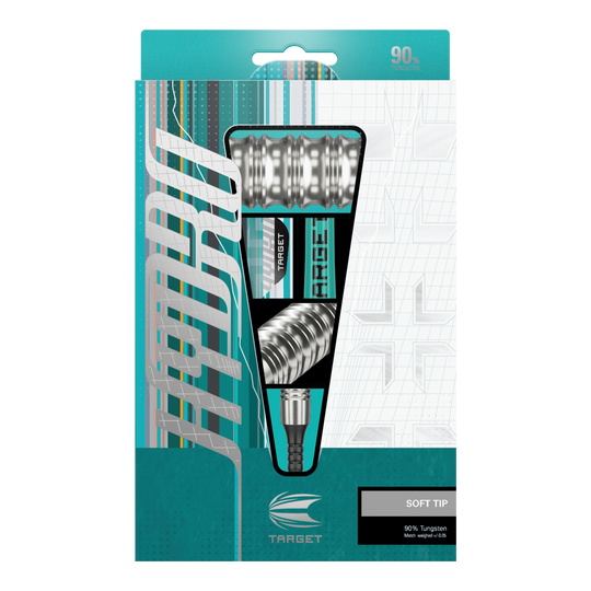 Target Hydro 12 miękkich rzutek Zu sehen sind die Target Hydro 12 Softdarts. Sie bieten eine gute Griffigkeit und Balance.