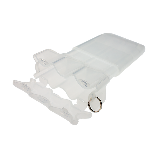 Dies ist ein durchsichtiges Etui zur Aufbewahrung von zwei Darts. Es verfügt über einen Schlüsselring zur einfachen Befestigung.