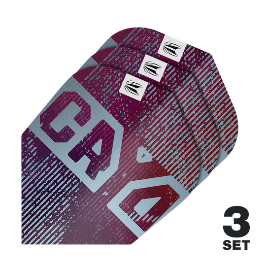 Zu sehen sind die Target Pro Ultra Cryo No6 Flights - 3 Sets. Sie bieten Ersatzflights für Dartspieler.