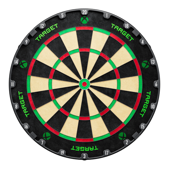 Zestaw Target Xbox Dartboard Surround Das Bild zeigt das Target Xbox Dartboard Surround Bundle. Ein Set für Darts-Liebhaber zur Verbesserung des Spielerlebnisses.