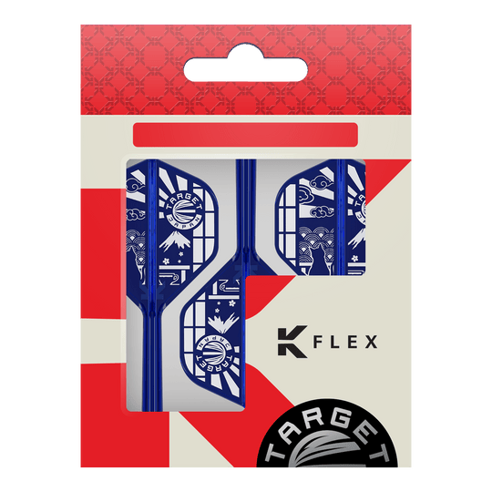 Target Japan K-Flex Blue Limited No2 Standard Flights Hier sind die Target Japan K-Flex Blue Limited No2 Standard Flights abgebildet. Die Flights haben eine typische Standardform und sind blau.