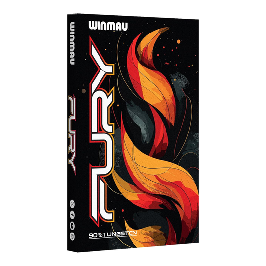 Stalowe lotki Winmau Fury - 22g Abgebildet sind die Winmau Fury Steeldarts mit 22g Gewicht. Diese Darts eignen sich ideal für präzises Werfen.