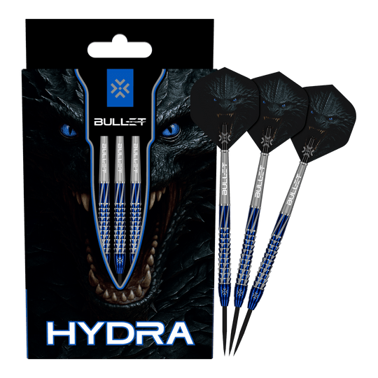 Stalowe rzutki Bullet Hydra Diese Abbildung präsentiert die Bullet Hydra Steeldarts. Das Produkt ist für ambitionierte Dartspieler geeignet.