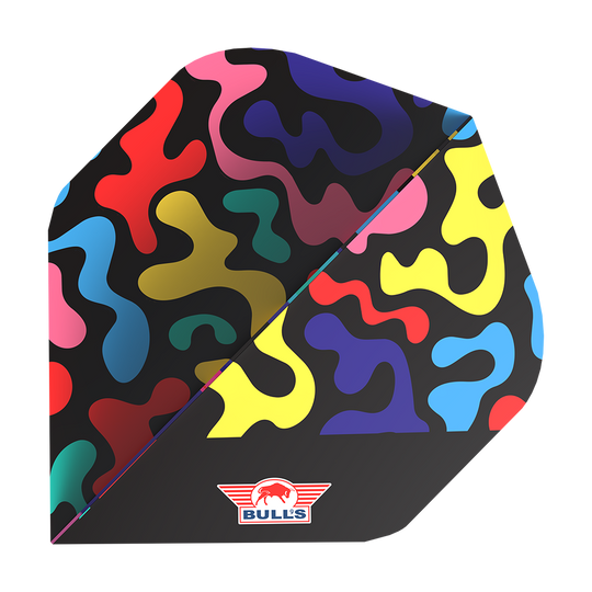 Gracz Bulls NL Ricky Evans nr 2 Standard Flights Das Bild zeigt Bulls NL Player Ricky Evans No2 Standard Flights. Mehrere Flights für Darts sind präsentiert.