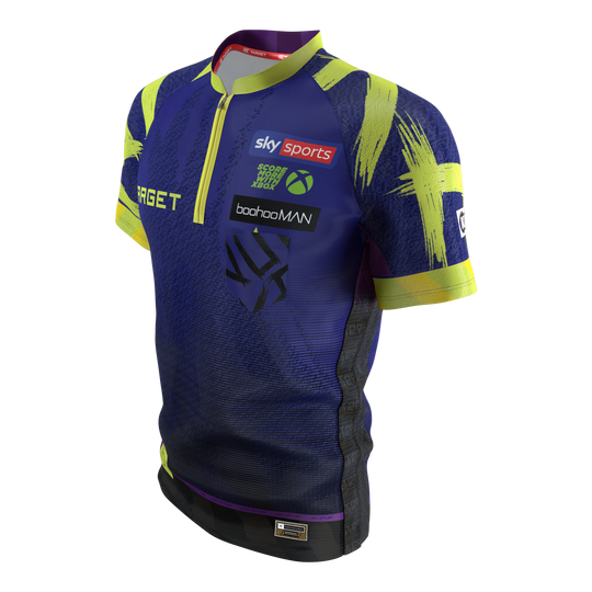 Koszulka do darta Target Luke Littler 2026 Dieses Bild stellt das Target Luke Littler Dartshirt 2026 dar. Das Shirt kombiniert Funktionalität mit einem attraktiven Design.