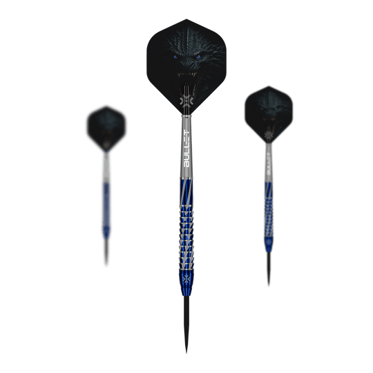 Stalowe rzutki Bullet Hydra Das Bild zeigt die Bullet Hydra Steeldarts. Ein Set präziser Steeldarts für den Dartsport.