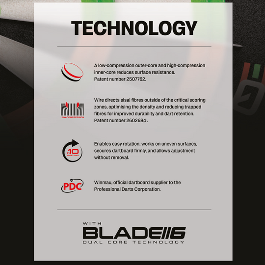 Stalowa tarcza do darta Winmau Equalizer Das Bild zeigt das Winmau Equalizer Steeldartboard. Es handelt sich um ein hochwertiges Steeldartboard für Dartspieler.