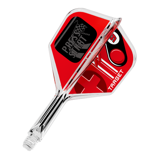 Target K-Flex Press Start No6 Loty Gezeigt wird das Produkt 410582_Target_K-Flex_PressStart_No6_Flights_19mm_1. Es scheint sich um ein einzelnes Dart-Zubehörteil, zum Beispiel einen Flight, zu handeln.