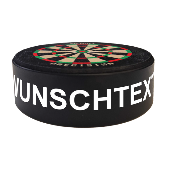 Mini tarcza do darta McDart Precision z niestandardowym tekstem Dieses Bild zeigt ein Produktbild mit dem Dateinamen 765_McDart_Mini_Precision_Dartboard_Darthalter_2_Arial. Das genaue Produkt ist nicht angegeben.