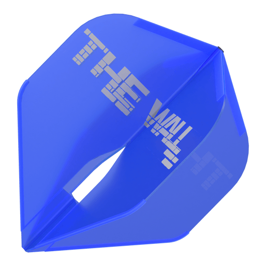 Loty Martin Schindler Blue L1PRO w stylu L Dies ist ein blauer Dartflight des Modells "L-Style Martin Schindler Blau L1PRO". Auf dem Flight steht in weißen Blockbuchstaben "THE WALL".