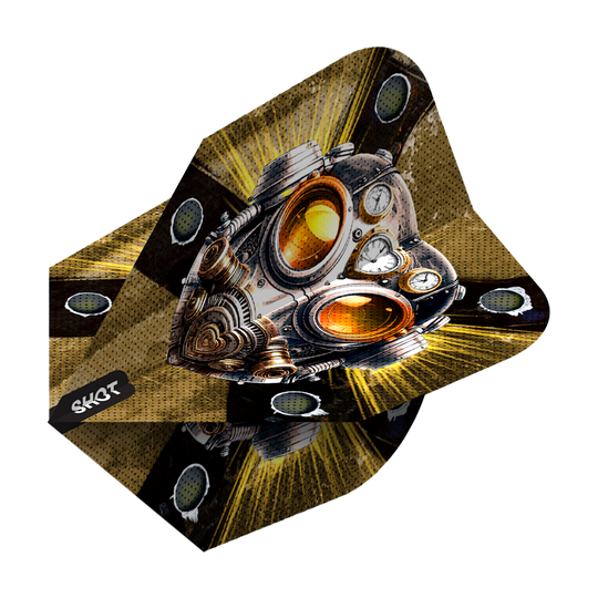 Abgebildet sind die Shot Badlands The Sherriff No6 Flights. Die Dart-Flights haben ein markantes Design.