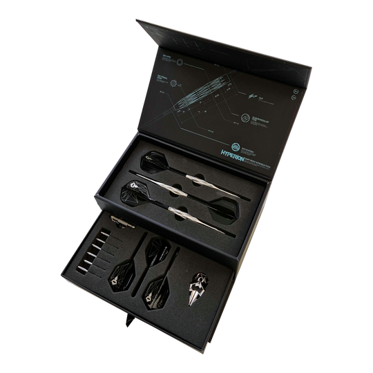 Caliburn Starships Series Hyperion Steeldarts - 22g Gezeigt werden die Caliburn Starships Series Hyperion Steeldarts - 22g. Die Darts sind ideal für ambitionierte Spieler.