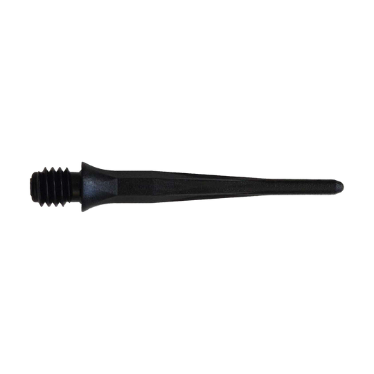 Miękkie końcówki do lotek Caliburn 2BA, czarne - opakowanie 50 szt. Hier sieht man die Caliburn 2BA Softdartspitzen in Schwarz als 50er Packung. Die Spitzen sind ideal für Softdartspiele geeignet.
