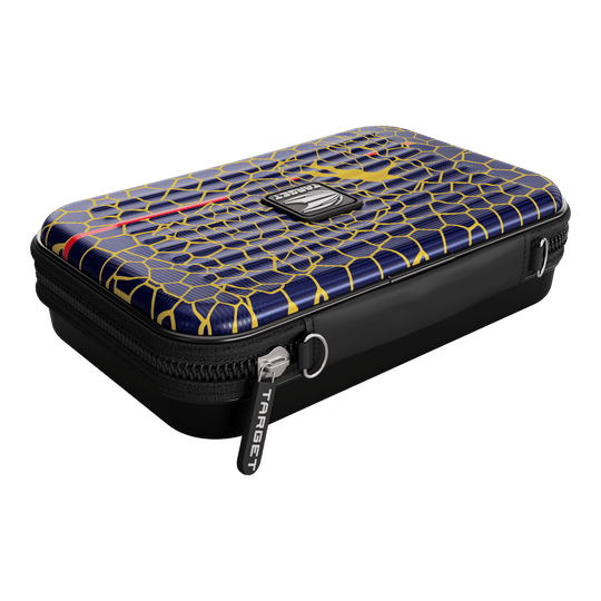 Etui na lotki Target Takoma Josh Rock XL Dies ist das Target Takoma Josh Rock XL Dartcase. Das Etui hat ein auffälliges Design mit blauen, gelben und roten Mustern sowie einem Reißverschluss.