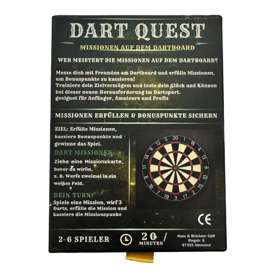 Gra karciana Dart Quest Das Dart Quest Kartenspiel ist hier abgebildet. Es ist ideal für Freunde und Familie.