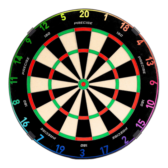 Precyzyjna stalowa tarcza do darta Endorphine 180 z pierścieniem numerycznym - Spectrum Zu sehen ist das Precise 180 Endorphine Steeldartboard mit Nummernring – Spectrum. Das Dartboard ist frontal abgebildet.