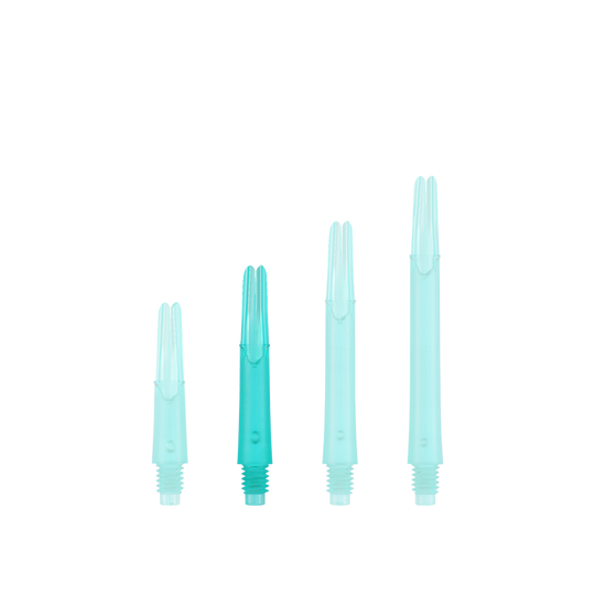 Wałki L-Style z blokadą prostą - Emerald Ein L-Style L-Shafts Locked Straight - Emerald 190 wird einzeln gezeigt. Der Pfeilschaft ist gerade und hat eine schlichte Oberflächenstruktur.
