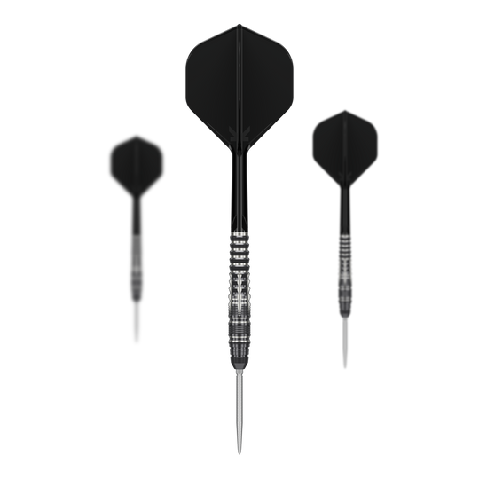 Target Japan Black Marque Blaze Swiss Point Steeldarts - 23g Abgebildet ist das Set der Target Japan Black Marque Blaze Swiss Point Steeldarts - 23g. Das Set besteht aus drei hochwertigen Steeldarts für den professionellen Gebrauch.