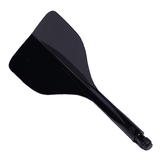 System lotu Condor AX 120 czarny - mały Das Bild zeigt das Produkt "Condor Axe 120 Flight-System Schwarz - Small". Es handelt sich um ein schwarzes Dart-Flight-System mit kleiner Größe.