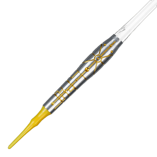 Miękkie lotki Caliburn Starships Series Falcon - 20 g Dieses Bild zeigt die Caliburn Starships Series Falcon Softdarts - 20g. Der Softdart hat eine spezielle Optik für Dartspieler.