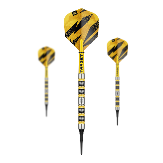 Target Buzz 11 Miękkie rzutki Hier wird das Produkt Target Buzz 11 Softdarts dargestellt. Diese Softdarts bieten ein präzises und angenehmes Spielgefühl.