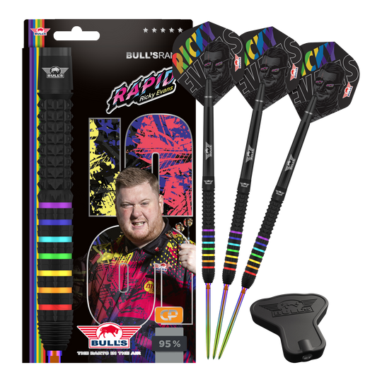 Bulls NL Ricky Evans Rapid 95 Convertible Point Steel Darts Bulls NL Ricky Evans Rapid 95 Convertible Point Steel Darts