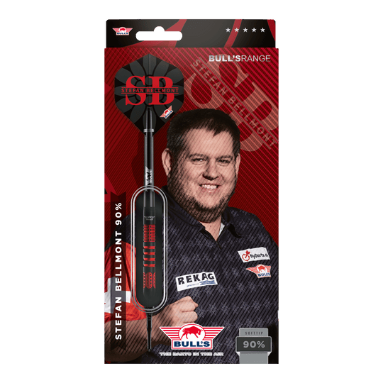 Bulls NL Stefan Bellmont 90 miękkie lotki - 20g Die Bulls NL Stefan Bellmont 90 Softdarts - 20g sind abgebildet. Es handelt sich um hochwertige Softdarts für anspruchsvolle Spieler.