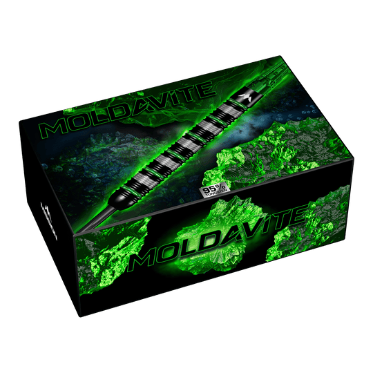 Lotki Mission Moldavite Steel - 23g Mission Moldavite Steeldarts - 23g ist das abgebildete Produkt. Es handelt sich um hochwertige Steeldarts für Dartspieler.
