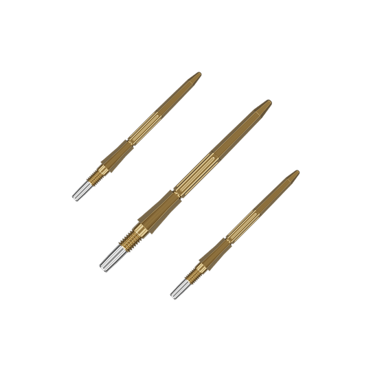 Groty do lotek Target Elysian Archetype 43 Swiss Point Steel – złote Das Bild zeigt ein Set der Target Elysian Archetype 43 SwissPoint Dartspitzen in Gold, Länge 30 mm. Dieses Set ist ideal für Präzision beim Dartsport.