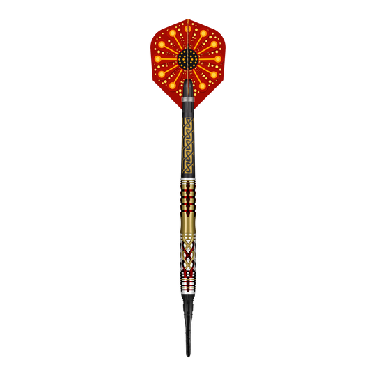 Shotki miękkie Shot Goths Alaric - 20g Abgebildet sind die Shot Goths Alaric Softdarts mit einem Gewicht von 20g. Die Darts sind aus nächster Nähe von der Seite zu sehen.