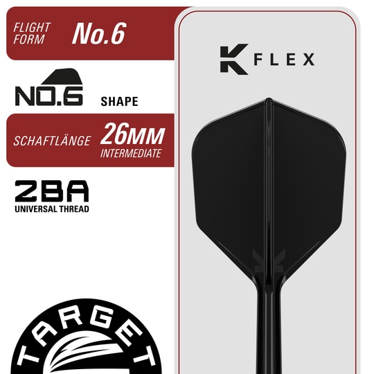 Lotki Target Black Marque Eclipse Soft Darts - 21g Target Black Marque Eclipse Softdarts mit 21g Gewicht liegt auf weißem Hintergrund. Das Bild zeigt die Details und das Design dieses hochwertigen Softdart-Produkts.