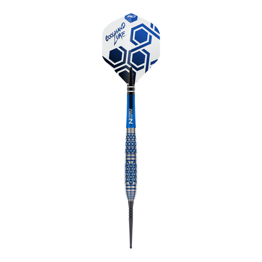 Stalowe lotki Red Dragon Luke Humphries TX5 Zu sehen sind die Red Dragon Luke Humphries TX5 Steeldarts. Die Aufnahme präsentiert die Steeldarts in einer Detailansicht.