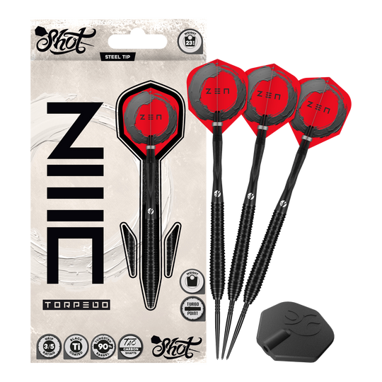 Shoty ZEN Torpedo Turbo Point Steel Darts - 23g