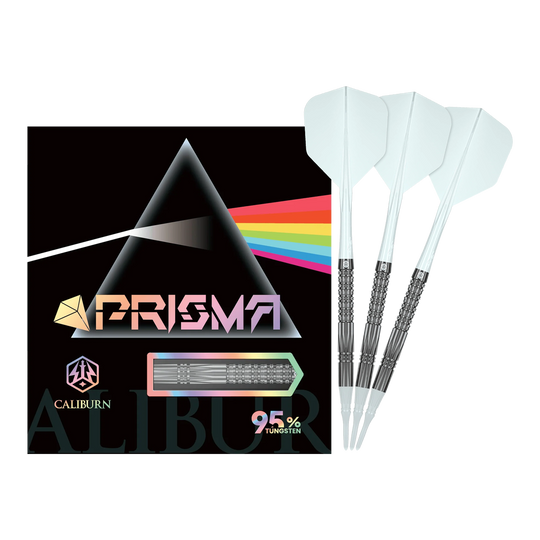 Miękkie lotki Caliburn Prisma P2 - 20g Hier sieht man die Caliburn Prisma P2 Softdarts mit einem Gewicht von 20g. Sie sind ideal für alle, die Wert auf hochwertige Darts legen.