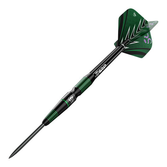 Zu sehen sind die Bulls Brian Raman G2 Steeldarts. Sie eignen sich für professionelle Dartspiele.