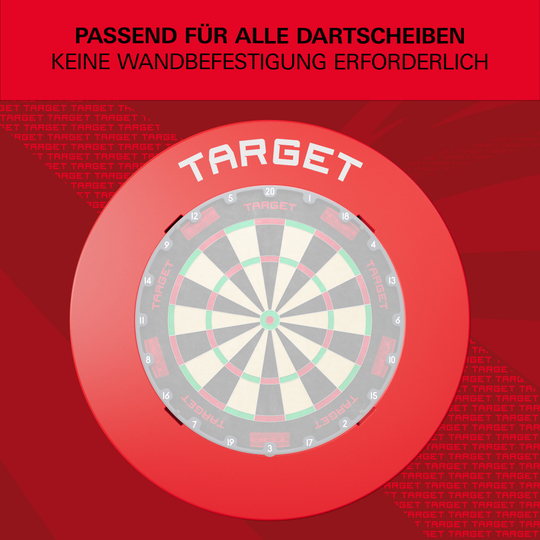 Tarcza do darta z wycięciem Target Das Bild zeigt eine rote Umrandung für ein Dartboard. Die Struktur ist klar zu erkennen.