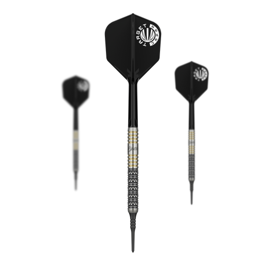 Das Bild stellt die Target Japan Beau Greaves Japan Edition Swiss Point Softdarts - 21g dar. Es handelt sich um eine spezielle Edition für Dartliebhaber.