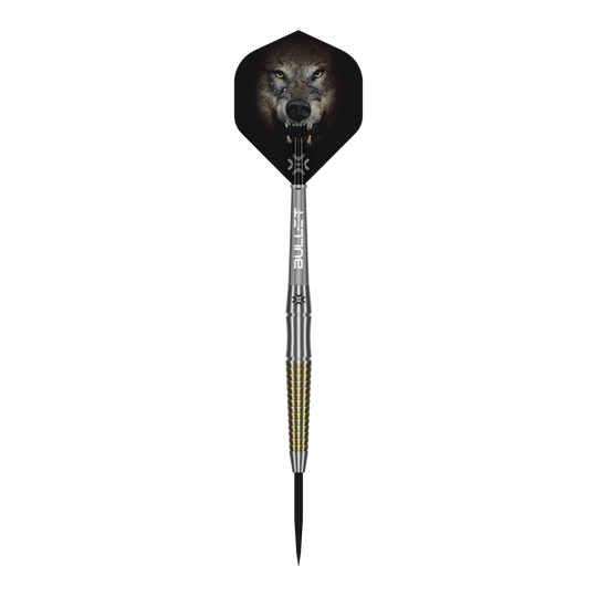 Stalowe lotki Bullet Fang Hier sieht man die Bullet Fang Steeldarts aus einer anderen Perspektive. Die Details der Darts sind gut erkennbar.